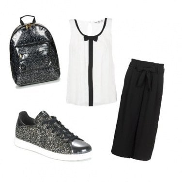 Outfit Elegante e comodo in black and white