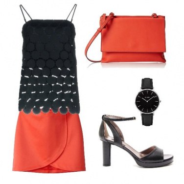 Outfit Nero e Arancione