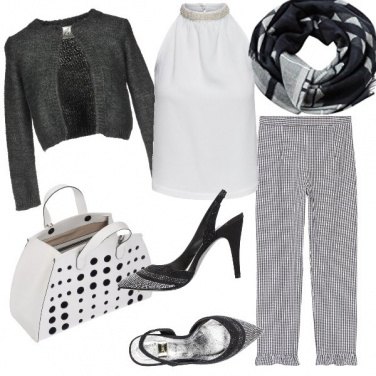 Outfit Bianco e nero optical