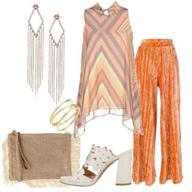 Outfit Pantalone plissé e top