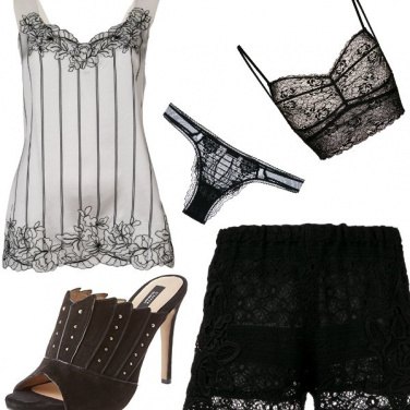 Outfit Raso e pizzo