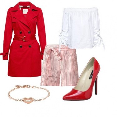 Outfit Rosso con il tacco