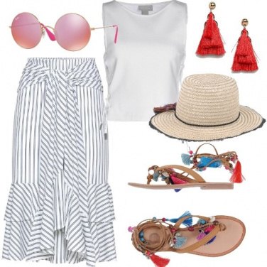 Outfit Boho chic e nappine colorate