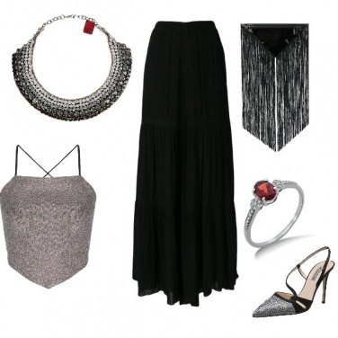 Outfit Sexy con una goccia di rosso