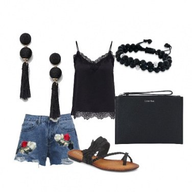Outfit Denim shorts