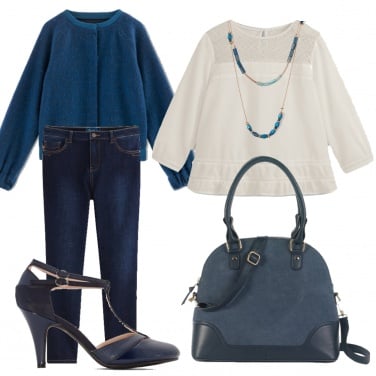 Outfit Blue&white