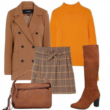 outfit gonna color cammello