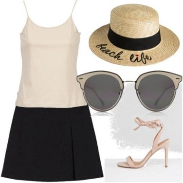 Outfit Chic panna nero