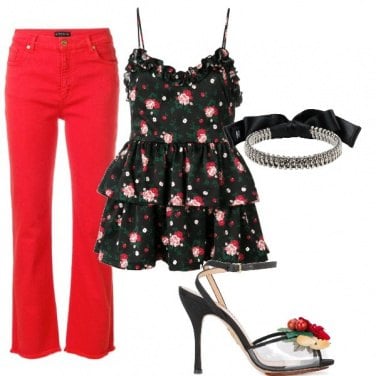 Outfit Chic in rosso