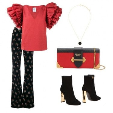 Outfit Black &Red.