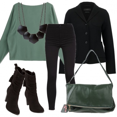 Outfit Verde e nero