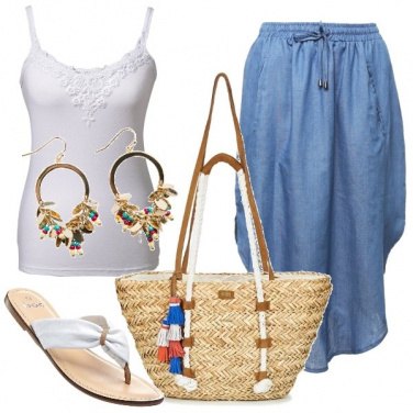 Outfit Canotta e gonna