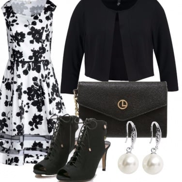 Outfit Black flowers