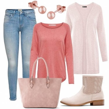 botas outfit botines rosa palo