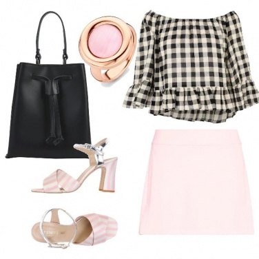 Outfit Rosa baby e nero