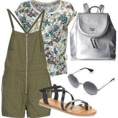 Outfit Verde e argento