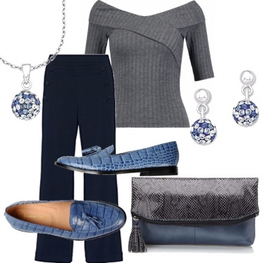 Outfit Blu e grigio