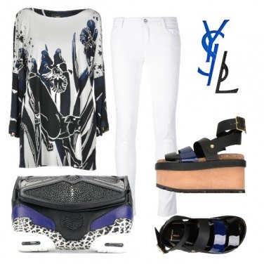 Outfit Skinny bianco