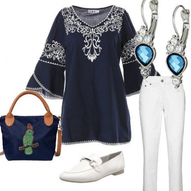 Outfit Col bianco e blu non sbagli mai