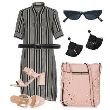 Outfit Chemisier e occhiali cat-eye