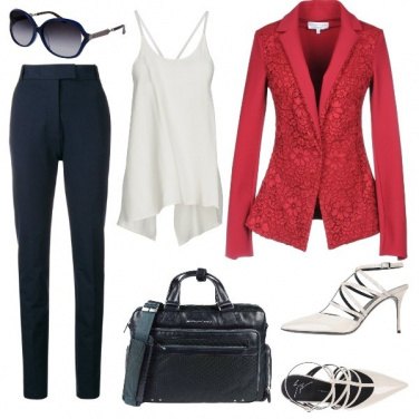 Outfit Bianco, Rosso e Blu