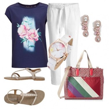 Outfit Fiori rosa