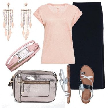 Outfit La longuette con lo spacco laterale