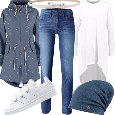 Outfit Parka a pois