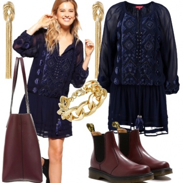Outfit Vestitino leggero e stivaletti