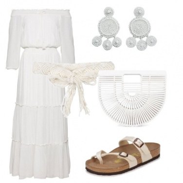 Outfit Total white in vacanza