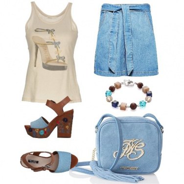 Outfit Gonna di jeans
