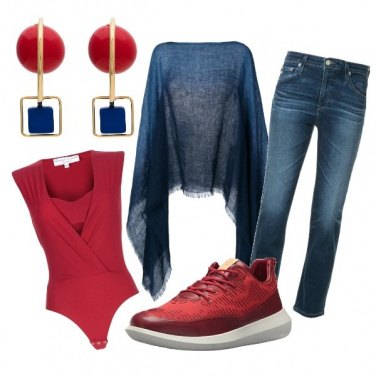 Outfit CMPS Rosso e blu: un classicone