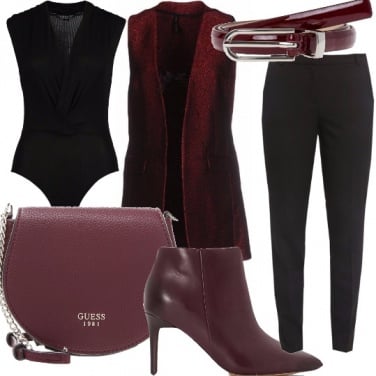 Outfit Smanicato bordeaux