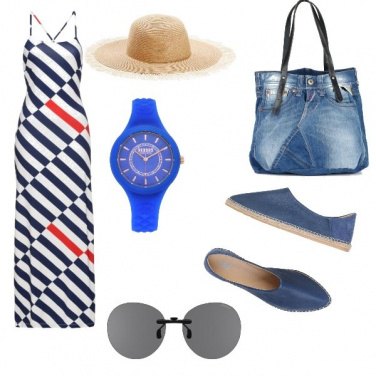 Outfit Basic, al mare con il cappello