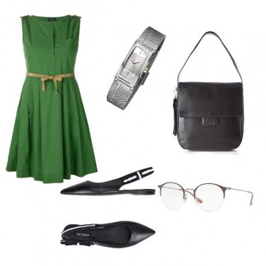 Outfit Basic, borsa e scarpe in tinta