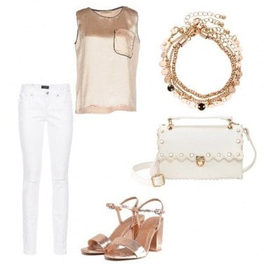 Outfit White & gold