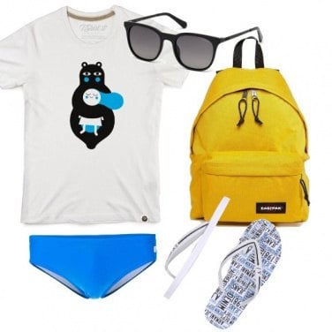 Outfit Blu color mare