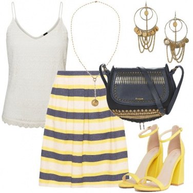 Outfit Pomeriggio in giallo e blu
