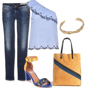 Outfit Un tocco di giallo senape