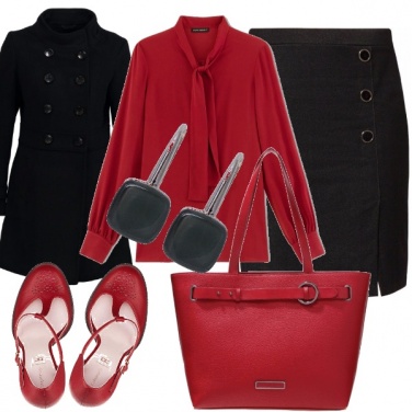 Outfit Rosso e nero 1/2 - ufficio