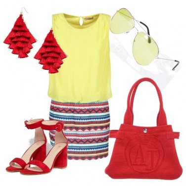 Outfit Rosso e giallo