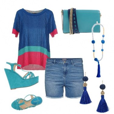 Outfit Blu e turchese