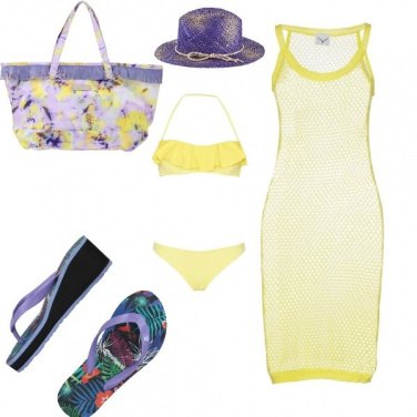Outfit Giallo colore estate 2018. Mare