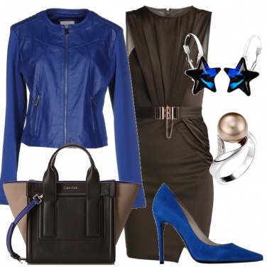 Outfit Marrone & bluette