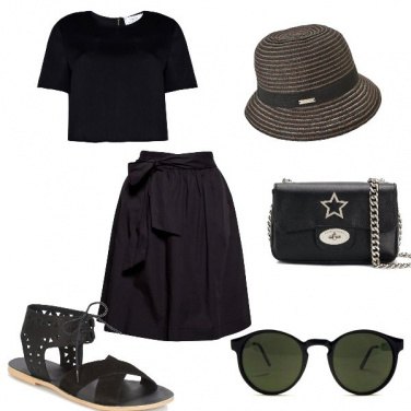 Outfit L\'eleganza del nero anche di pomeriggio