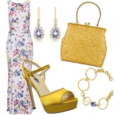 Outfit Flowers and gold