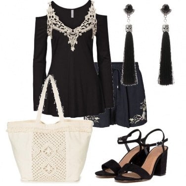 Outfit Ricami chic