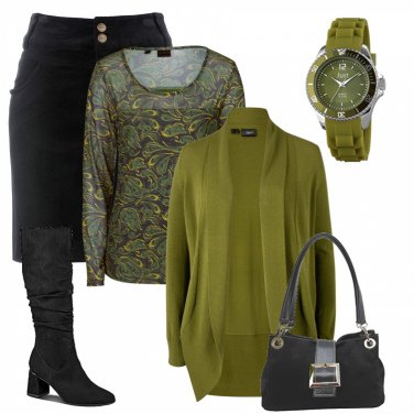 Falda mujer negro terciopelo Bpc Bonprix Collection | Bantoa