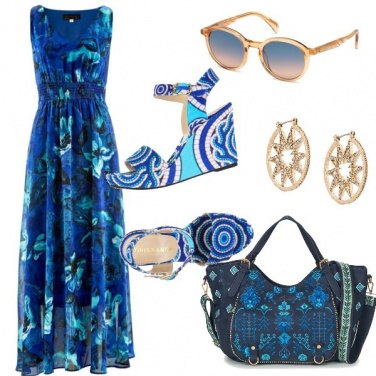 Outfit Abito lungo per il pomeriggio al mare