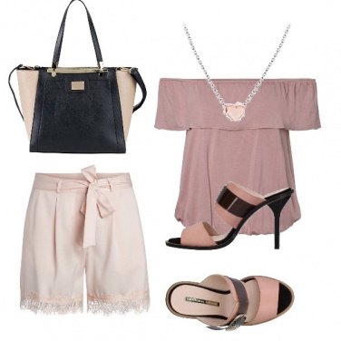 Outfit Cuore rosa